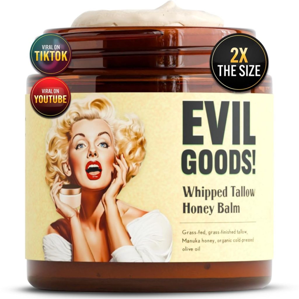 EVIL GOODS! Whipped Beef Tallow and Honey Balm product.